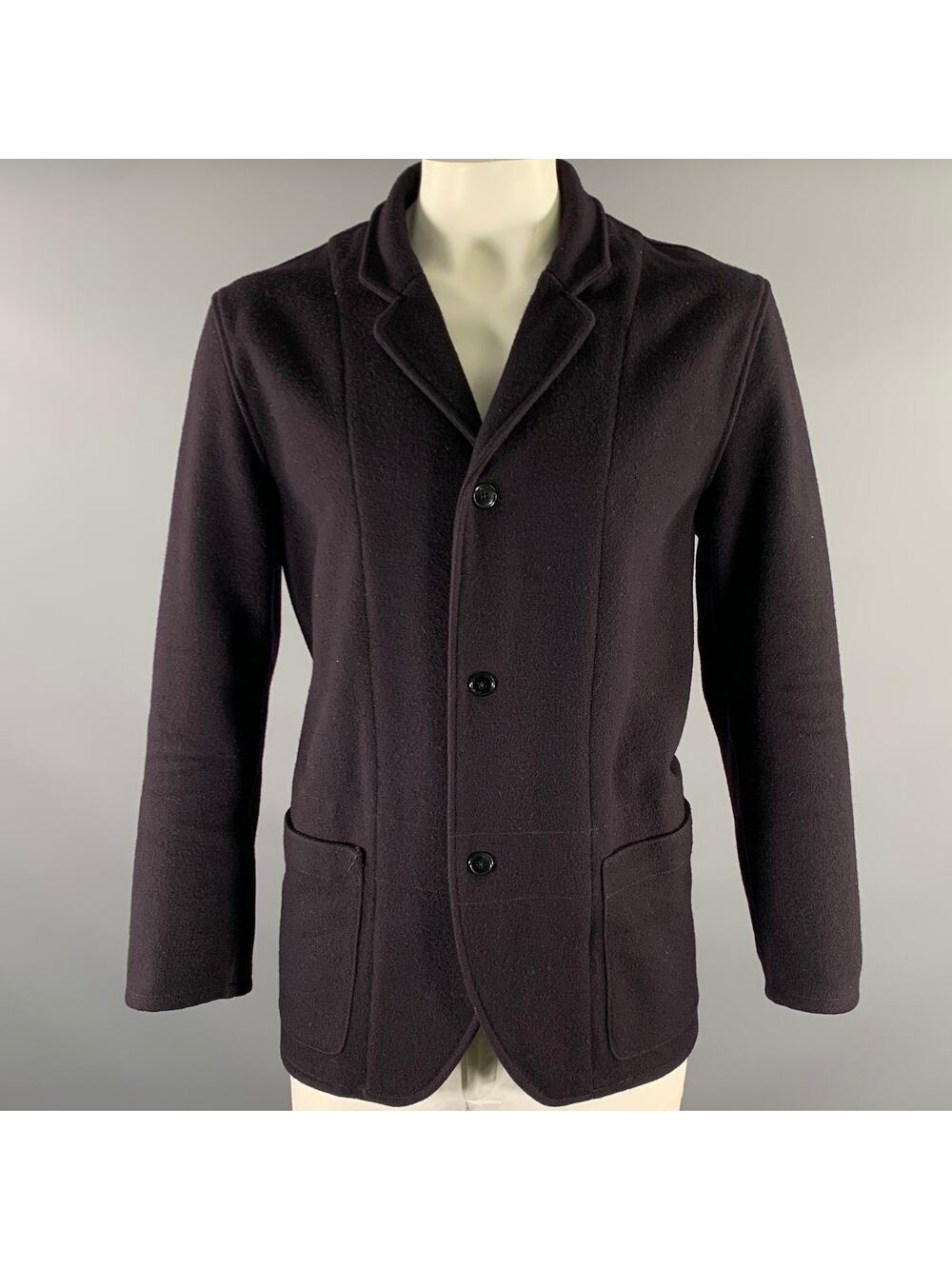 RRL by RALPH LAUREN Size L Navy Wool Notch Lapel Coat